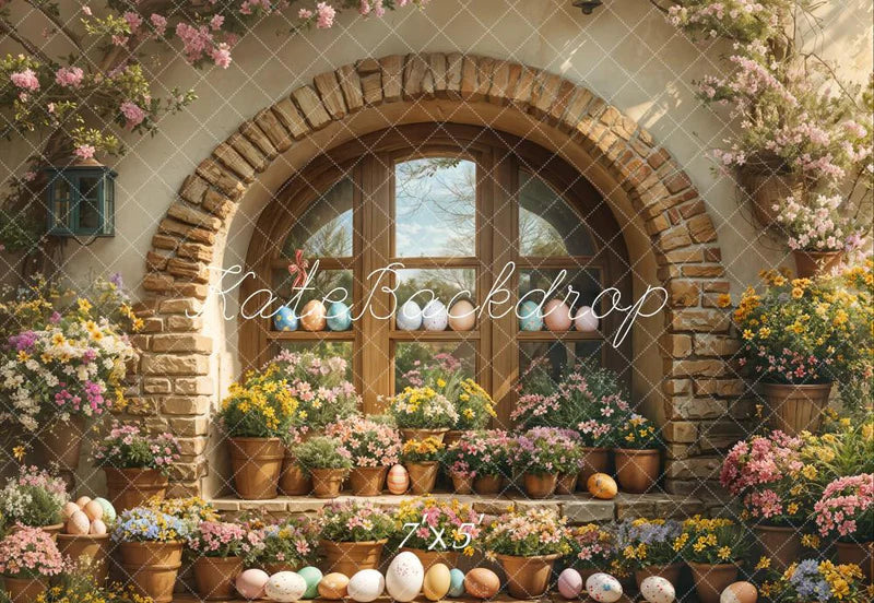 🔥50%OFF-Kate Ostern Blumenbogen Fenster Außen Hintergrund - Kate Backdrop.de