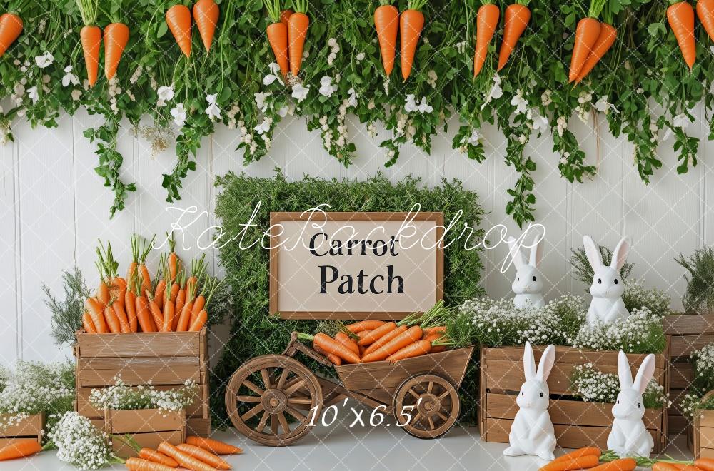 Kate Ostern Karotte Patch Hase Hintergrund Entworfen von Patty Robert - Kate Backdrop.de