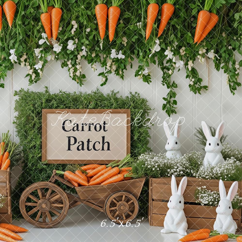 Kate Ostern Karotte Patch Hase Hintergrund Entworfen von Patty Robert - Kate Backdrop.de
