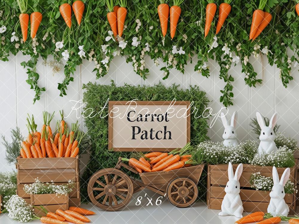 Kate Ostern Karotte Patch Hase Hintergrund Entworfen von Patty Robert - Kate Backdrop.de