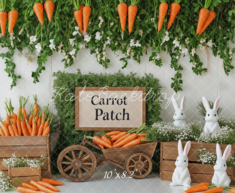 Kate Ostern Karotte Patch Hase Hintergrund Entworfen von Patty Robert - Kate Backdrop.de