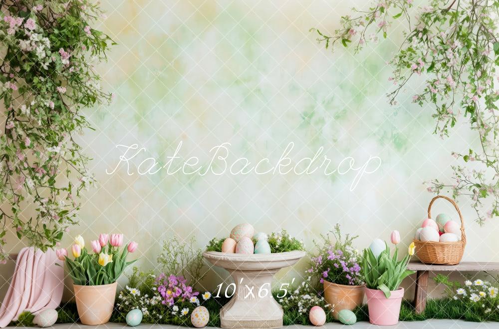 Kate Ostern Hase Frühling Garten Hintergrund Entworfen von Patty Robert - Kate Backdrop.de