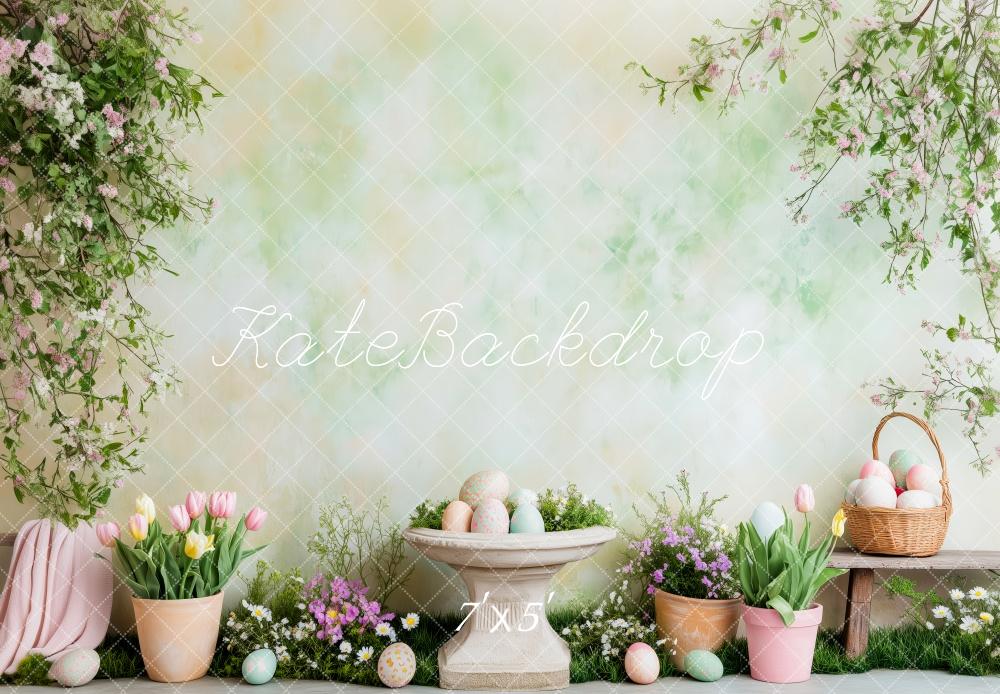 Kate Ostern Hase Frühling Garten Hintergrund Entworfen von Patty Robert - Kate Backdrop.de
