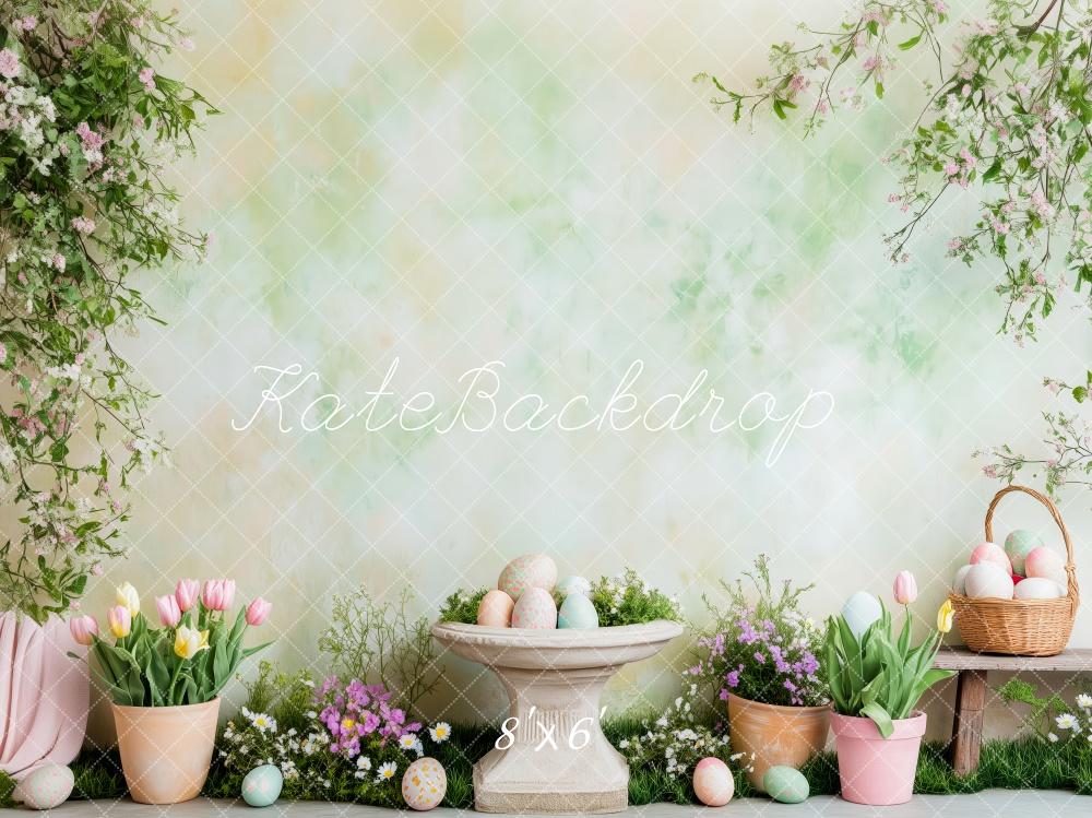 Kate Ostern Hase Frühling Garten Hintergrund Entworfen von Patty Robert - Kate Backdrop.de
