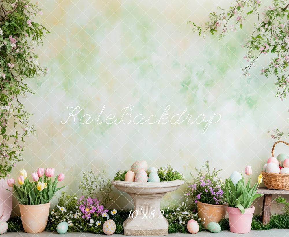 Kate Ostern Hase Frühling Garten Hintergrund Entworfen von Patty Robert - Kate Backdrop.de