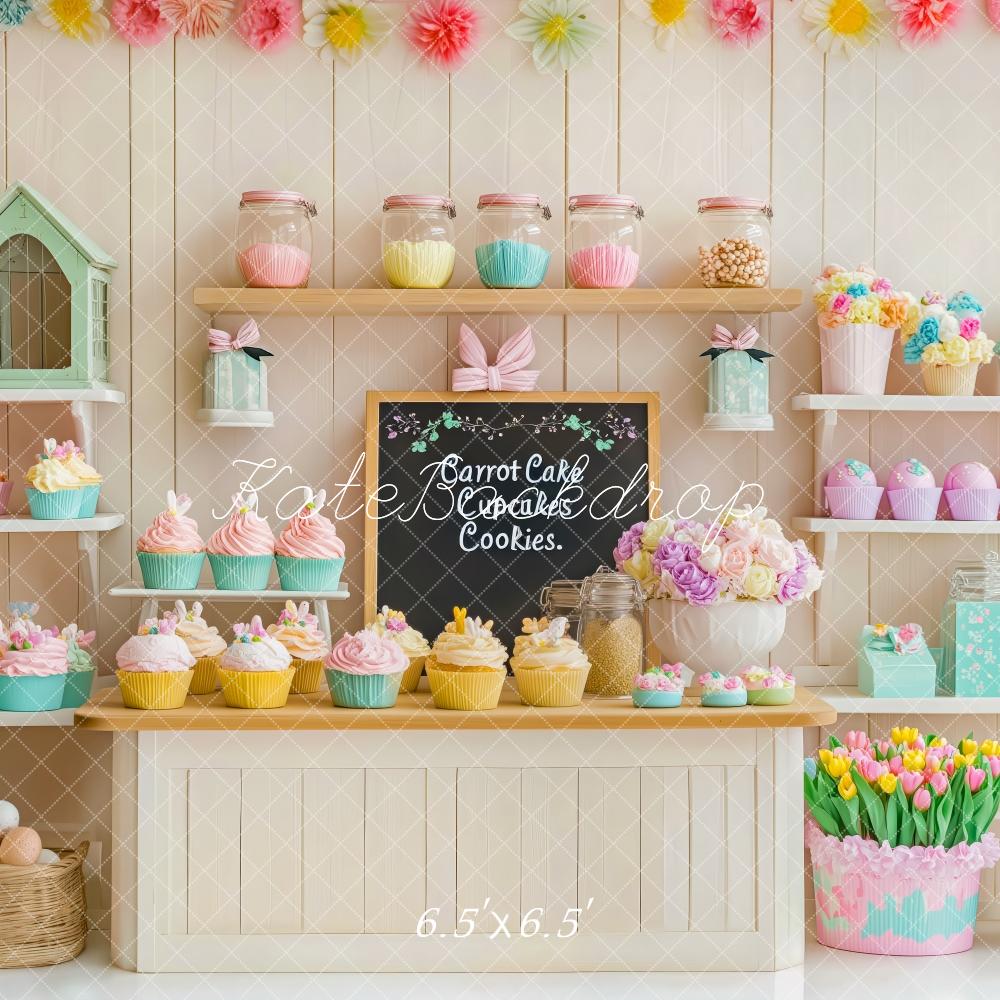 Kate Ostern Cupcake Geschäft Hintergrund Entworfen von Patty Robert - Kate Backdrop.de
