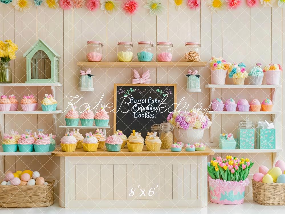 Kate Ostern Cupcake Geschäft Hintergrund Entworfen von Patty Robert - Kate Backdrop.de