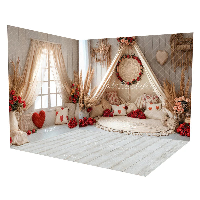 Kate Frühling Boho Romantisch Blumengestecktes Zelt Zimmer Set - Kate Backdrop.de