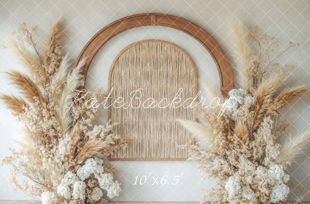 🔥50%OFF-Kate Boho Blumenbogen Neutral hintergrund - Kate Backdrop.de