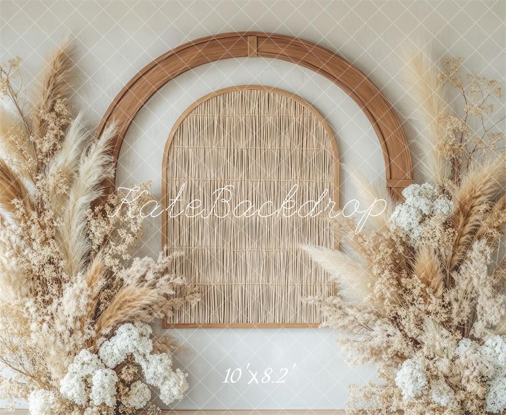 🔥50%OFF-Kate Boho Blumenbogen Neutral hintergrund - Kate Backdrop.de