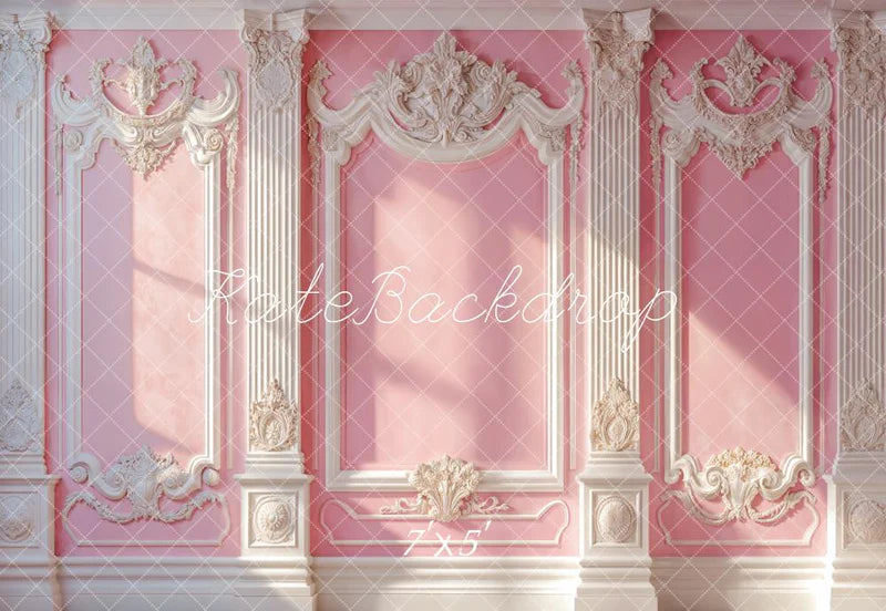 Kate Elegantes rosa Vintage-Wand-Sonnenlicht Hintergrund entworfen von Emetselch - Kate Backdrop.de