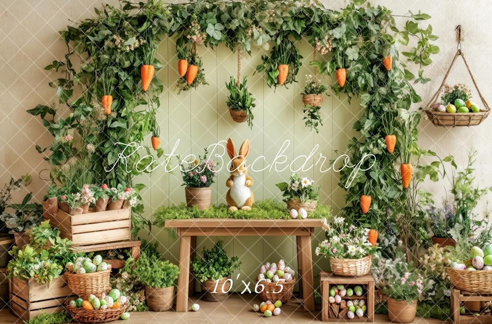Kate Ostern Hase Garten Möhren Hintergrund Entworfen von Patty Robert - Kate Backdrop.de