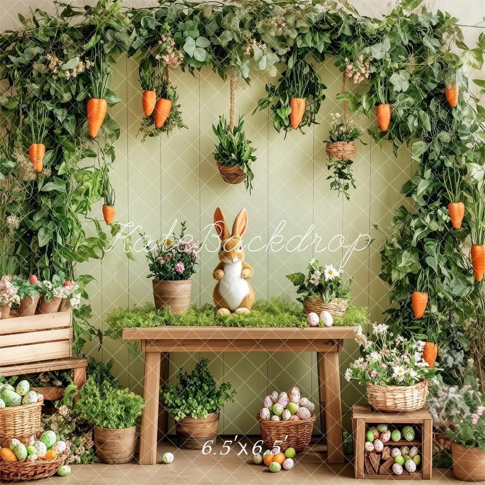 Kate Ostern Hase Garten Möhren Hintergrund Entworfen von Patty Robert - Kate Backdrop.de