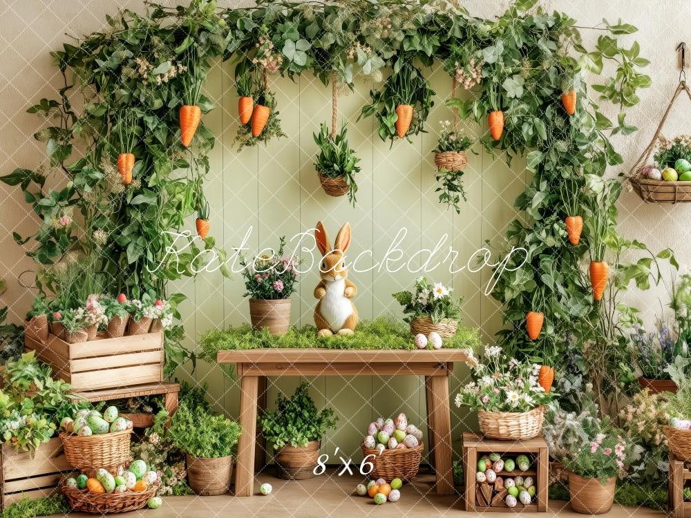 Kate Ostern Hase Garten Möhren Hintergrund Entworfen von Patty Robert - Kate Backdrop.de