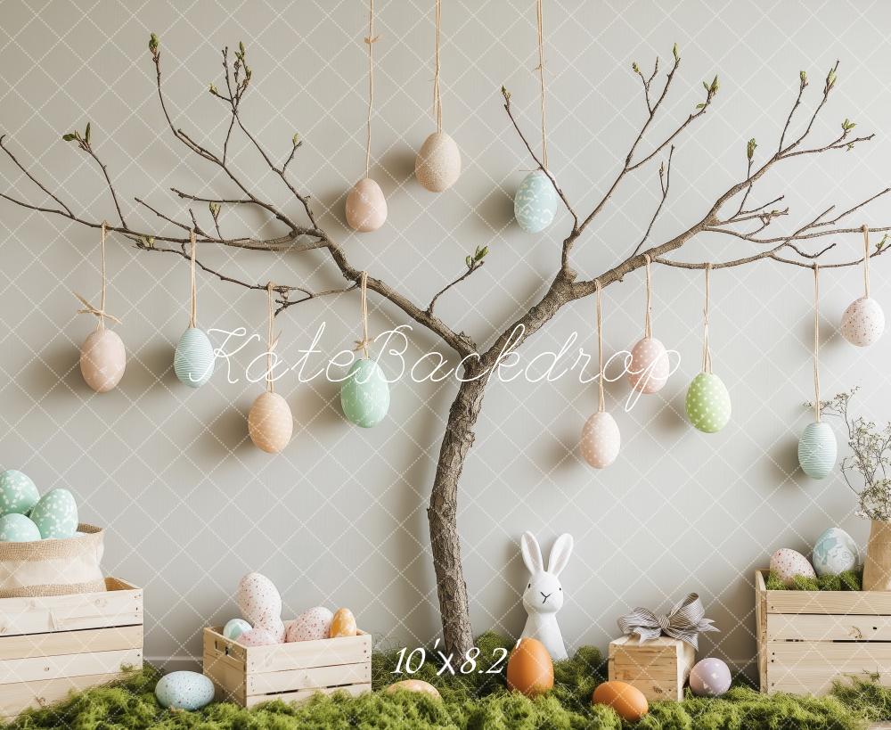 Kate Ostern Ei Baum Hase Hintergrund Entworfen von Patty Robert - Kate Backdrop.de