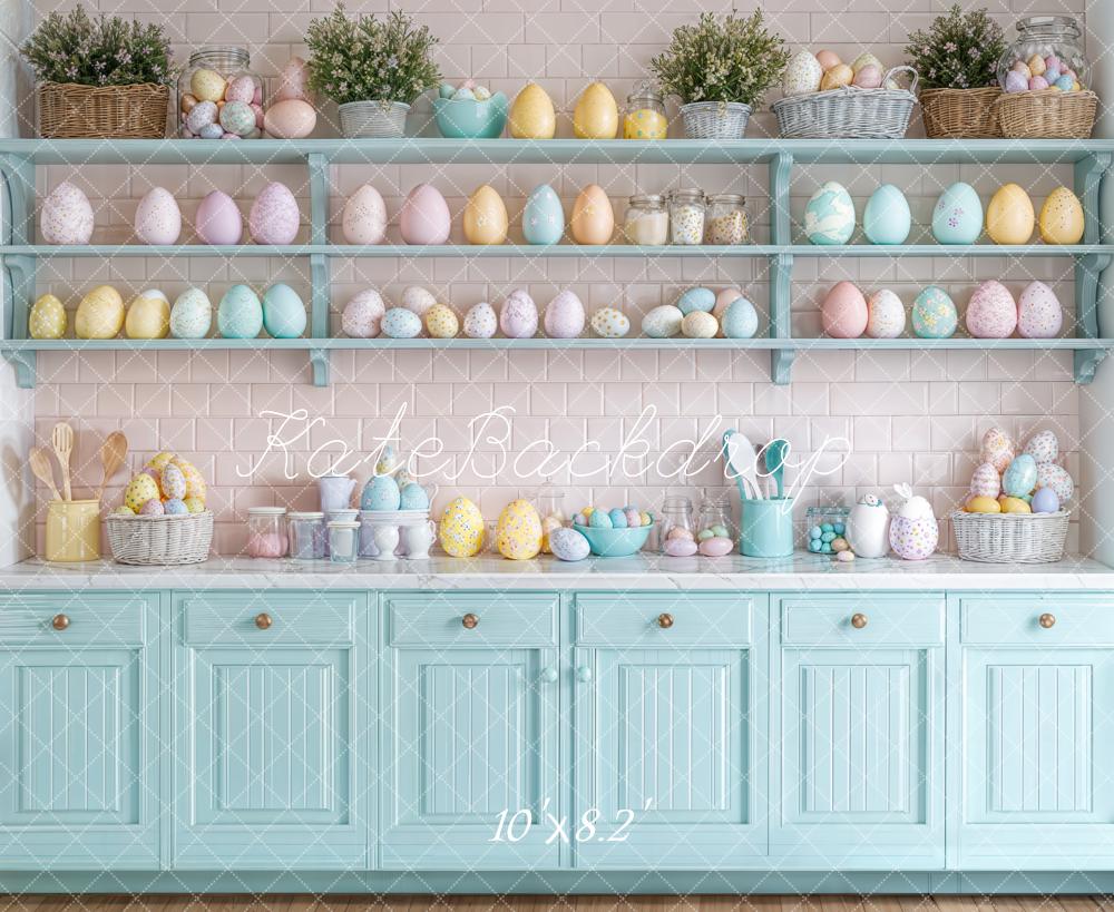 Kate Ostern Küche Ei Regal Pastell Hintergrund Entworfen von Emetselch