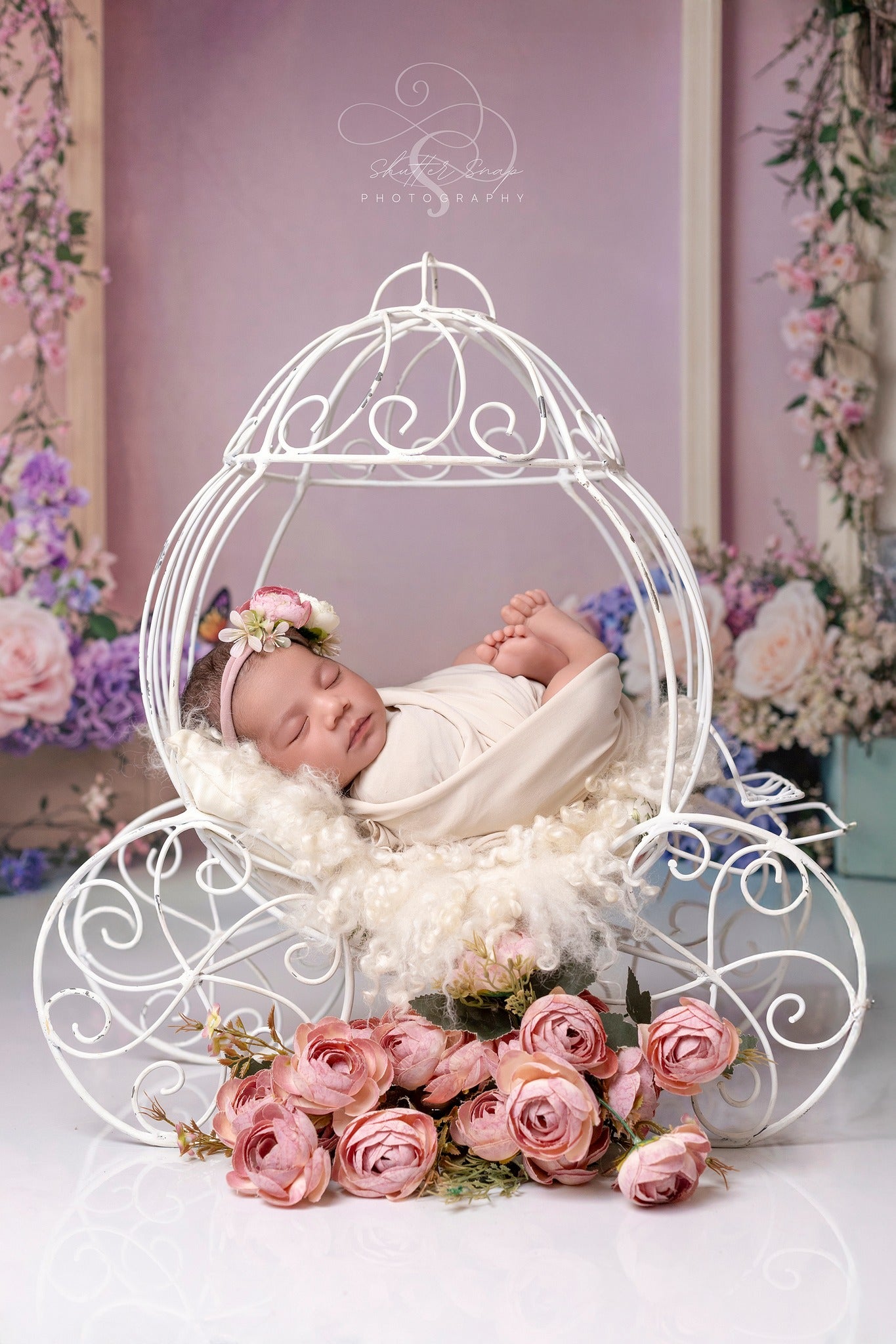 Kate Frühling Hochzeit Blumenbogen Rosa Hintergrund entworfen von Emetselch - Kate Backdrop.de