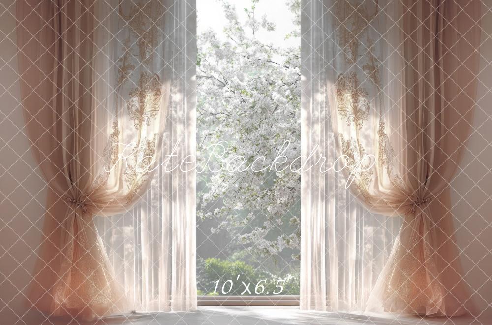 Kate Frühling Eleganter Fenstervorhang hintergrund Entworfen von Mini MakeBelieve - Kate Backdrop.de