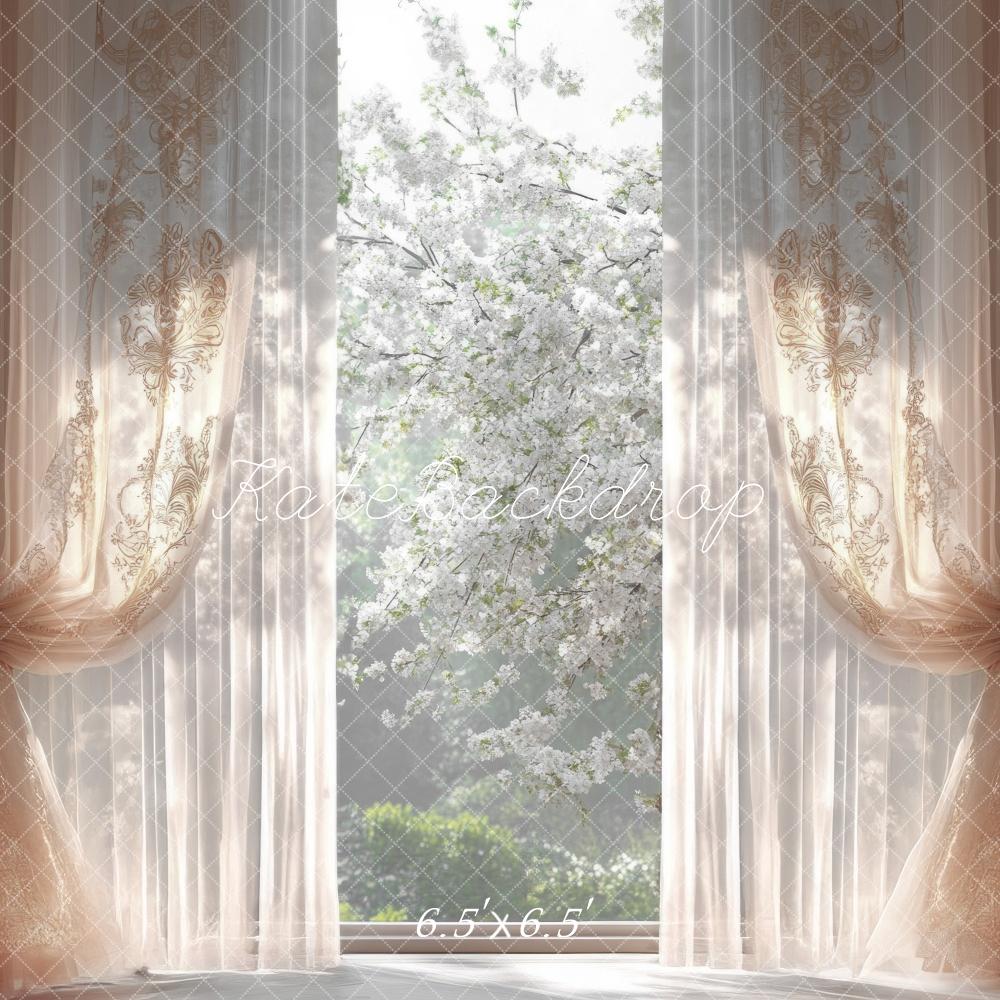 Kate Frühling Eleganter Fenstervorhang hintergrund Entworfen von Mini MakeBelieve - Kate Backdrop.de