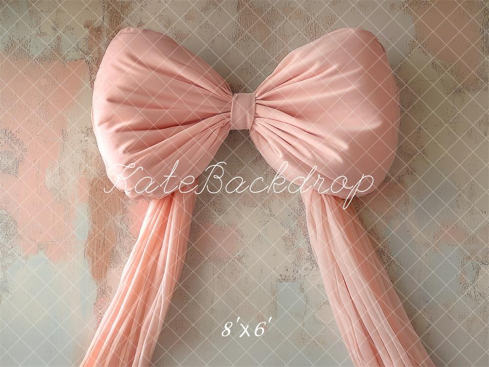 🔥50%OFF-Kate Rosa große Schleife Vintage Wand hintergrund - Kate Backdrop.de