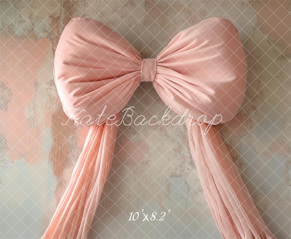 🔥50%OFF-Kate Rosa große Schleife Vintage Wand hintergrund - Kate Backdrop.de