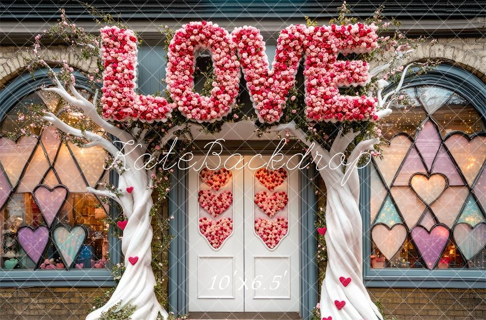 Kate Valentinstag Liebe Blumenbogen hintergrund Entworfen von Mini MakeBelieve - Kate Backdrop.de