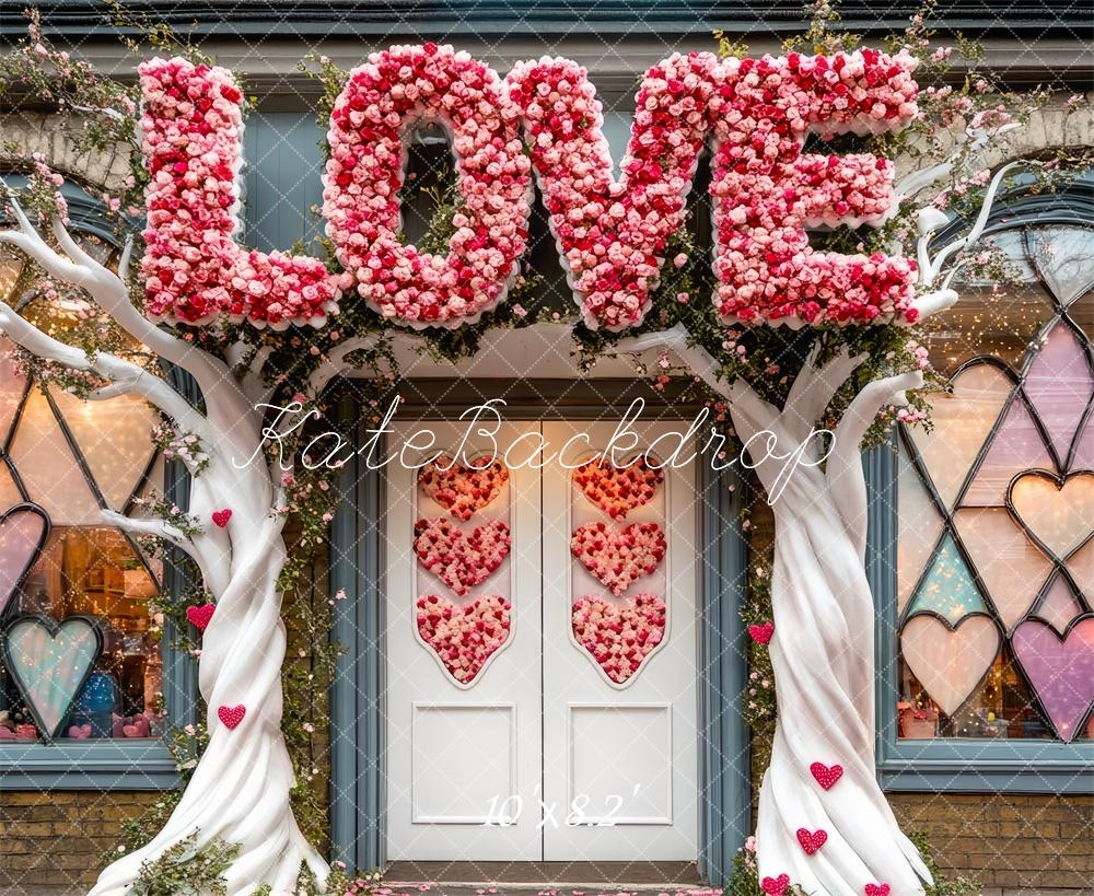 Kate Valentinstag Liebe Blumenbogen hintergrund Entworfen von Mini MakeBelieve - Kate Backdrop.de