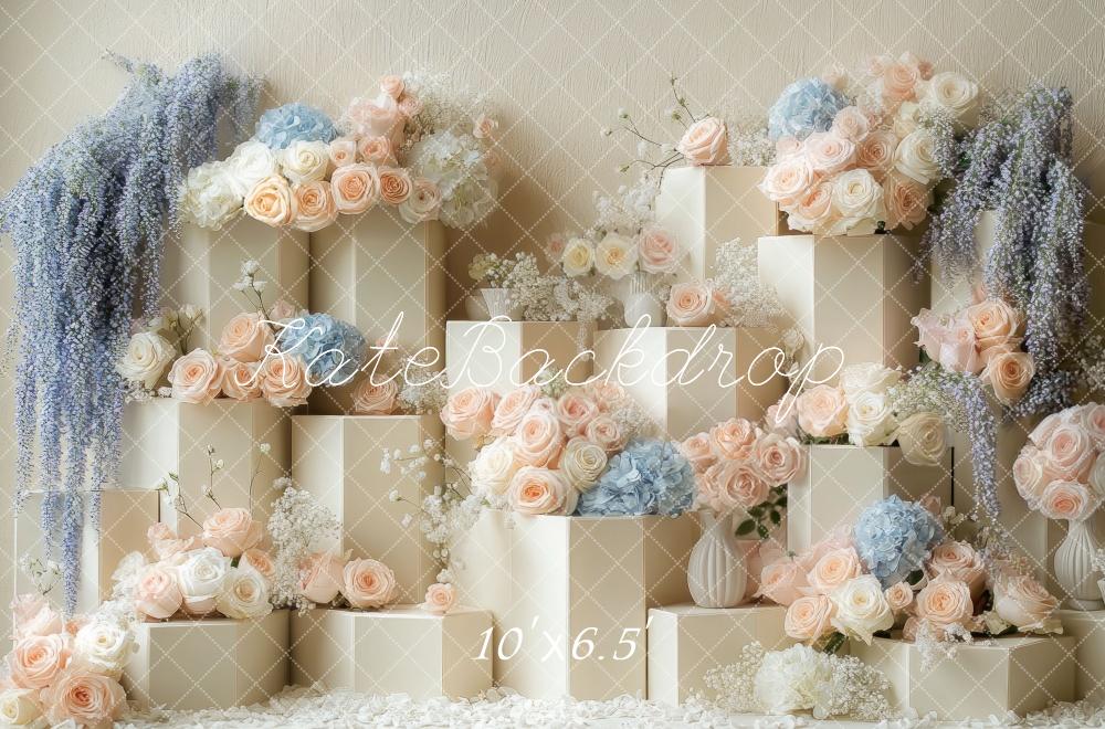 Kate Hochzeit Blumen Kaskade hintergrund Entworfen von Mini MakeBelieve - Kate Backdrop.de