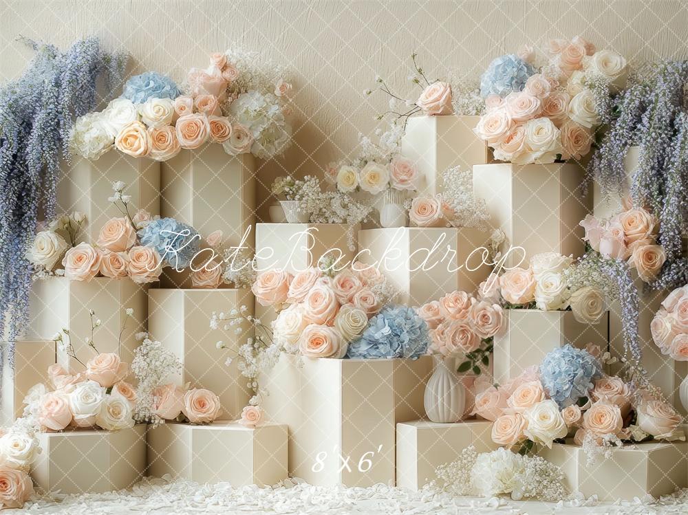 Kate Hochzeit Blumen Kaskade hintergrund Entworfen von Mini MakeBelieve - Kate Backdrop.de