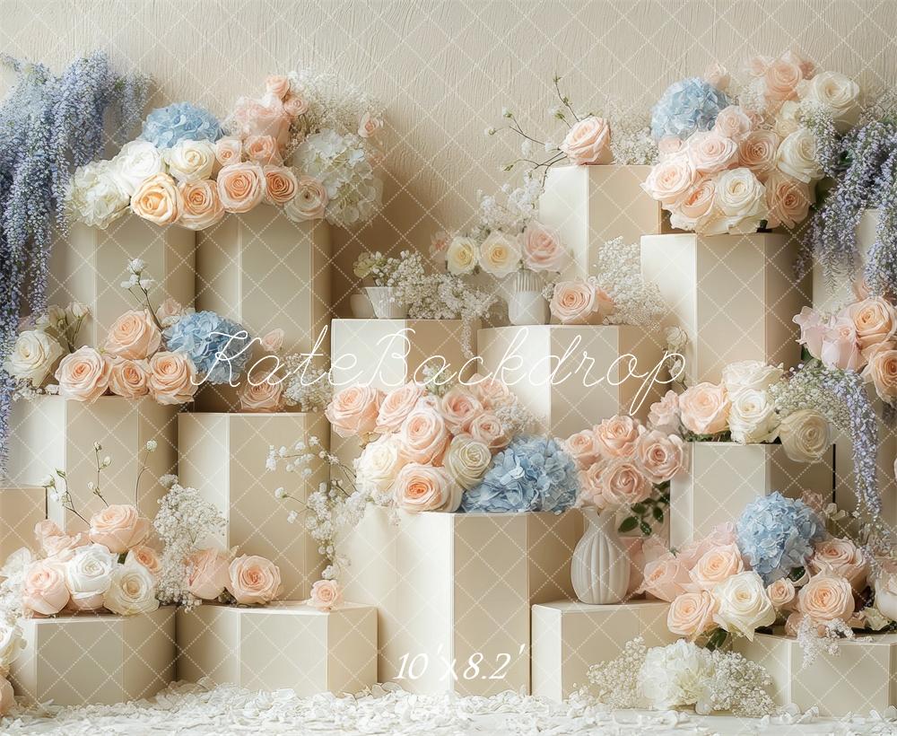 Kate Hochzeit Blumen Kaskade hintergrund Entworfen von Mini MakeBelieve - Kate Backdrop.de