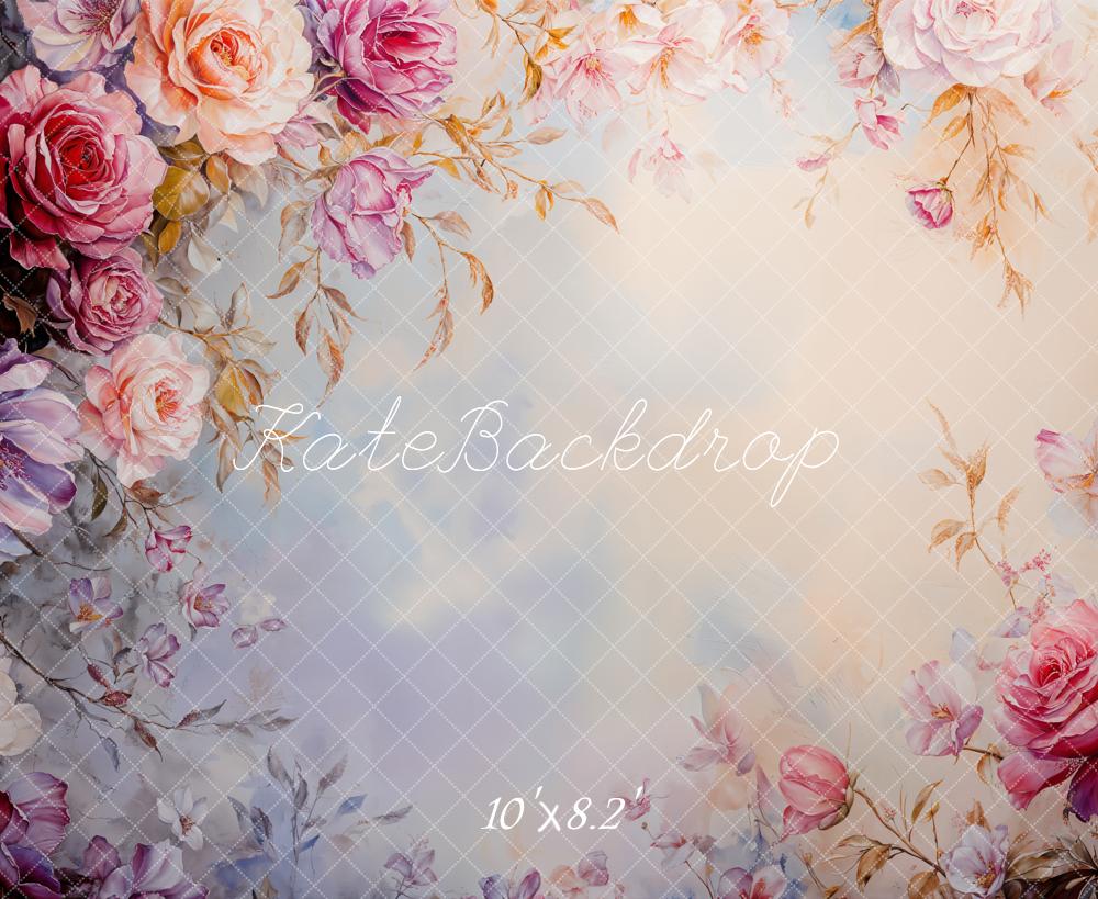 Kate Frühling Fine art Blumen Rosen Hintergrund Von GQ - Kate Backdrop.de
