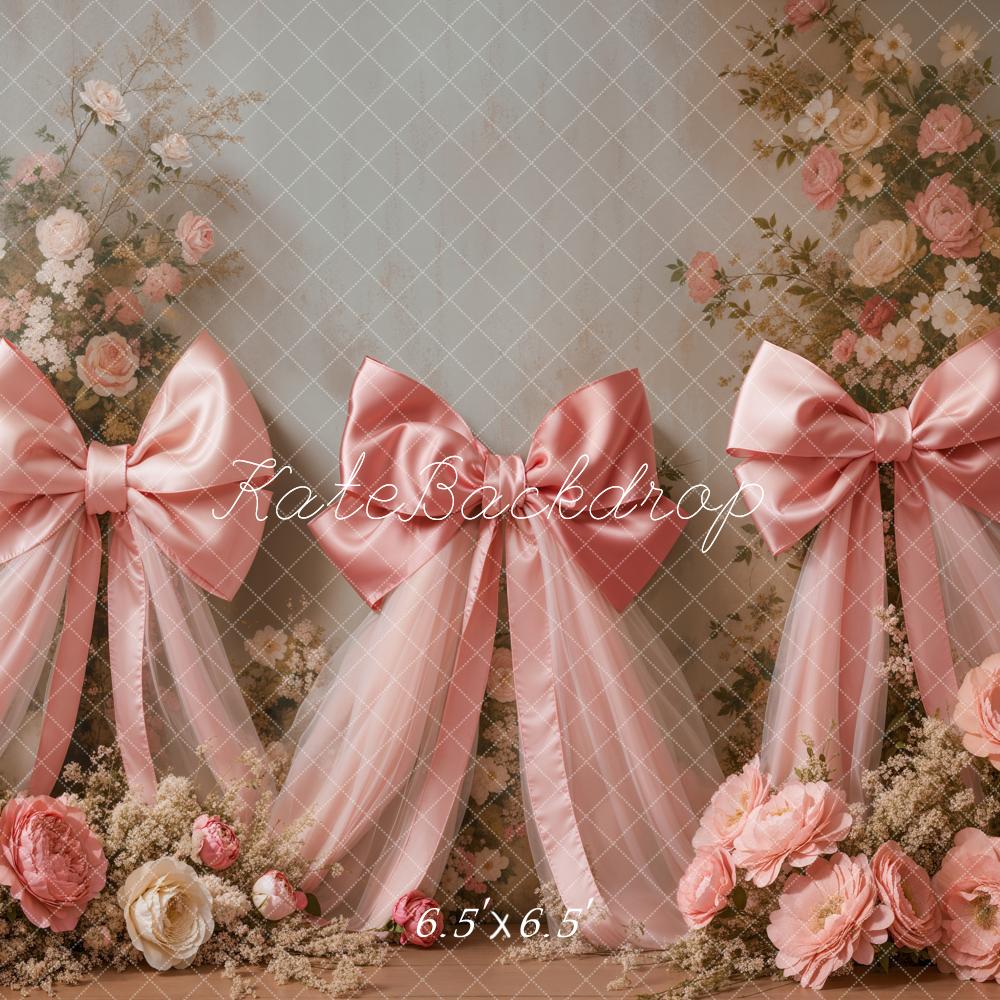 Kate Frühling Rosen Schleifen Blumen Hintergrund entworfen von Emetselch - Kate Backdrop.de