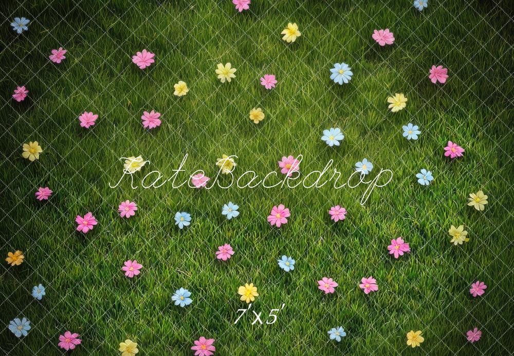 Kate Frühling Blumen Gras Boden hintergrund Entworfen von Mini MakeBelieve - Kate Backdrop.de