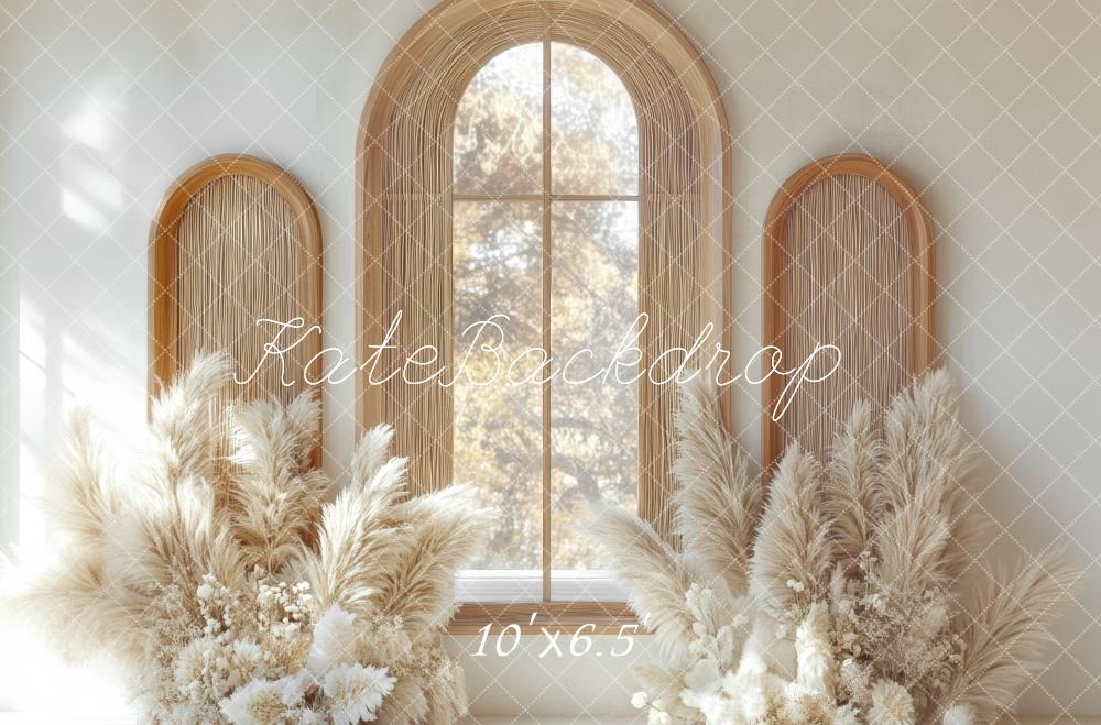 🔥50%OFF-Kate Boho-Bogenfenster Pampas hintergrund Entworfen von Mini MakeBelieve - Kate Backdrop.de