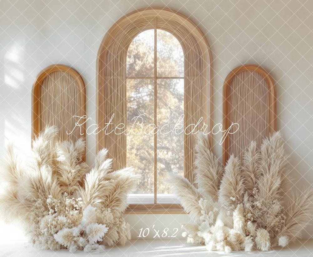 🔥50%OFF-Kate Boho-Bogenfenster Pampas hintergrund Entworfen von Mini MakeBelieve - Kate Backdrop.de