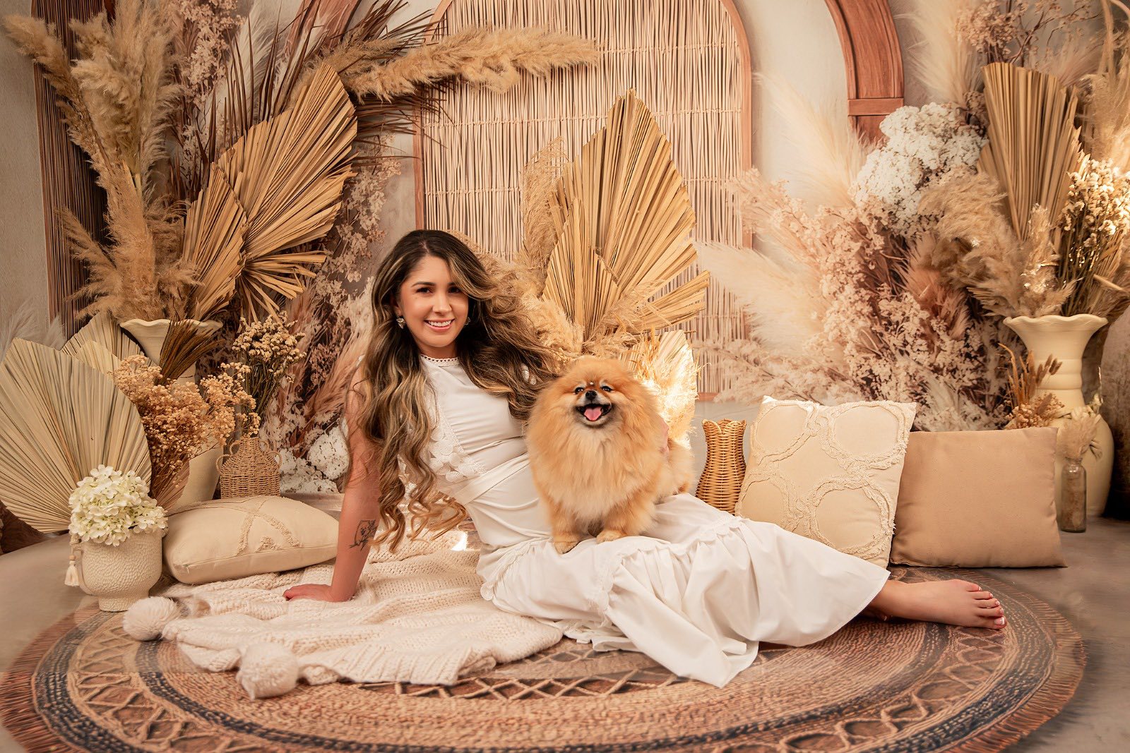 Kate Boho Bogen Rundteppich Boden Raum eingestellt - Kate Backdrop.de