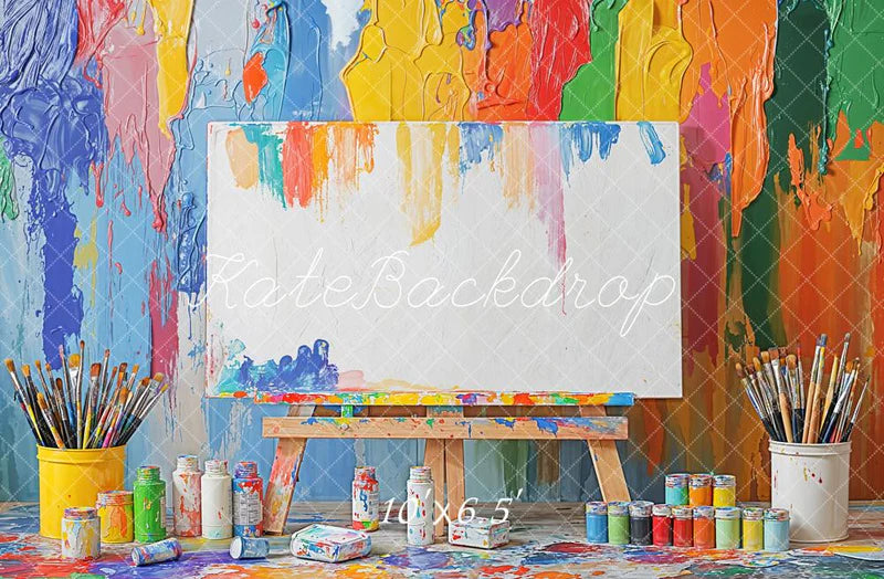 Kate Schule Malerei Bunte Kunst Leinwand Fleece Hintergrund