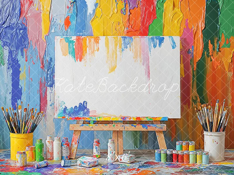 Kate Schule Malerei Bunte Kunst Leinwand Fleece Hintergrund