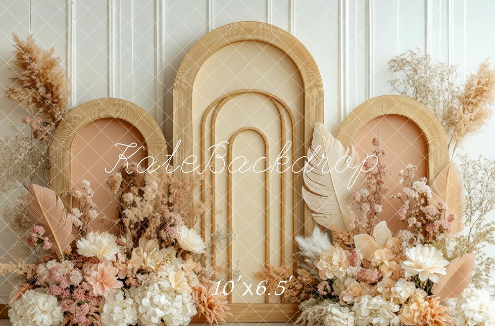 Kate Boho Blumengewölbe-Paneele Hintergrund von Patty Roberts - Kate Backdrop.de