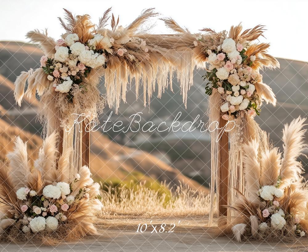 🔥50%OFF-Kate Boho Blumenbogen im Freien Hintergrund - Kate Backdrop.de