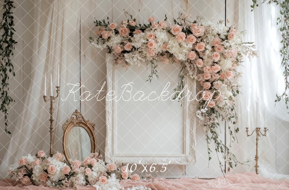 🔥50%OFF-Kate Muttertagsspiegel mit Blumen Hintergrund von Patty Roberts - Kate Backdrop.de