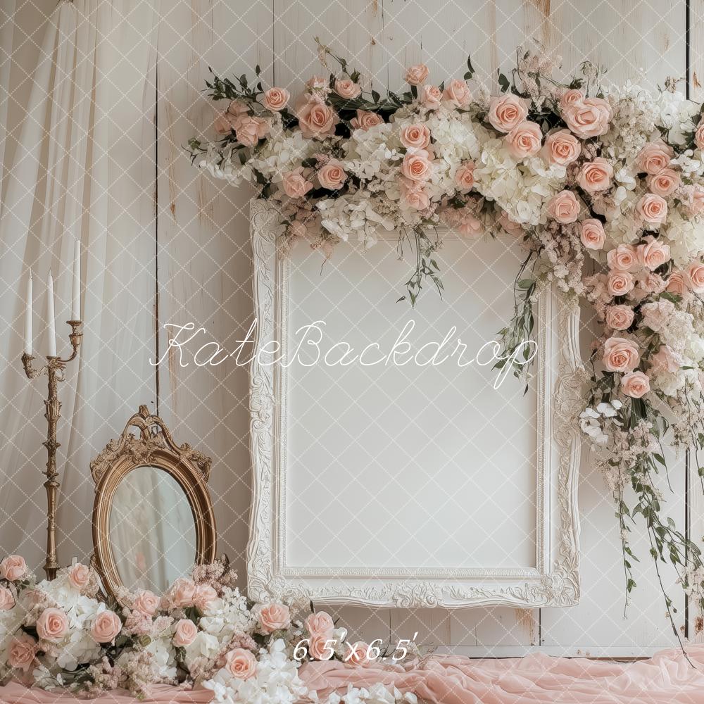 🔥50%OFF-Kate Muttertagsspiegel mit Blumen Hintergrund von Patty Roberts - Kate Backdrop.de
