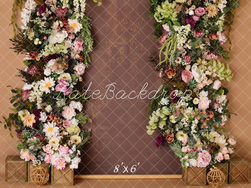 Kate Blumen-Leinwand Rustikal Braun Hintergrund von Mandy Ringe Fotografie - Kate Backdrop.de
