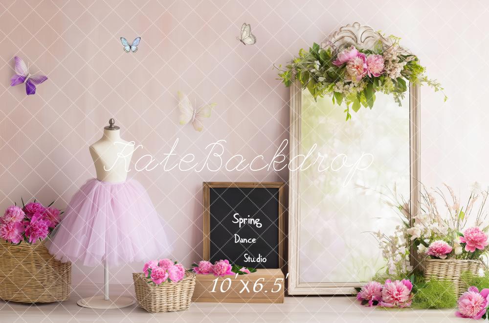 🔥50%OFF-Kate Geburtstag Frühling Ballett Studio Blumen Hintergrund - Kate Backdrop.de
