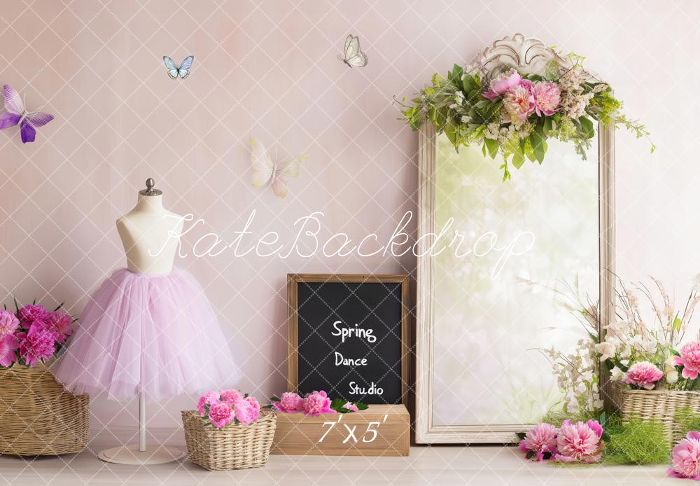 🔥50%OFF-Kate Geburtstag Frühling Ballett Studio Blumen Hintergrund - Kate Backdrop.de