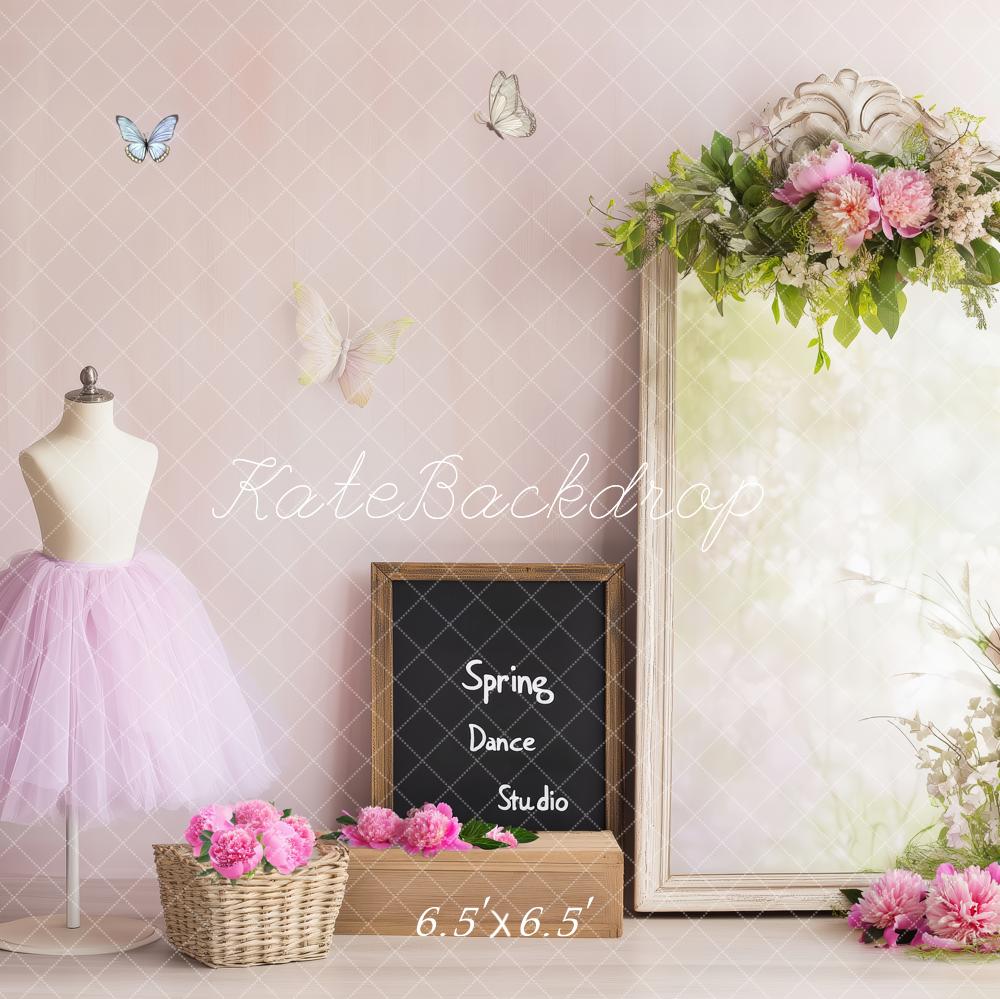 🔥50%OFF-Kate Geburtstag Frühling Ballett Studio Blumen Hintergrund - Kate Backdrop.de