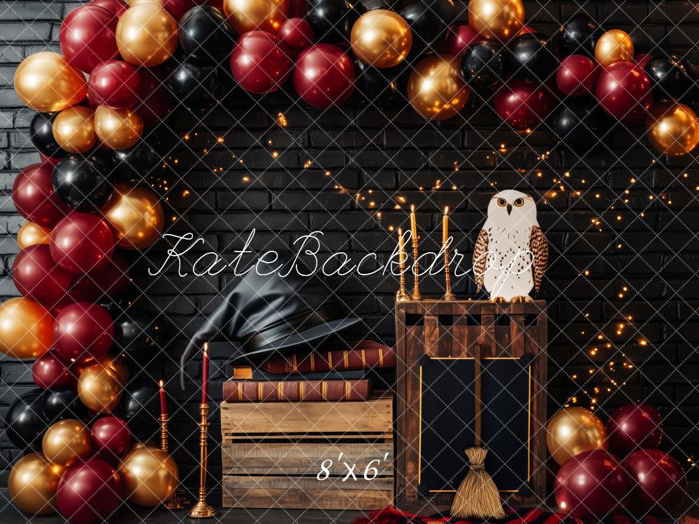 Kate Fantasy Zauberhut Zauberer Party Ballon Hintergrund von Patty Roberts - Kate Backdrop.de