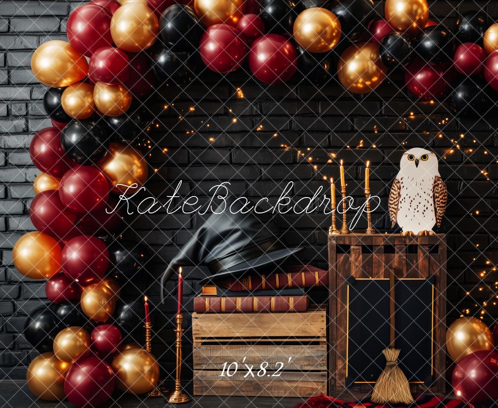 Kate Fantasy Zauberhut Zauberer Party Ballon Hintergrund von Patty Roberts - Kate Backdrop.de