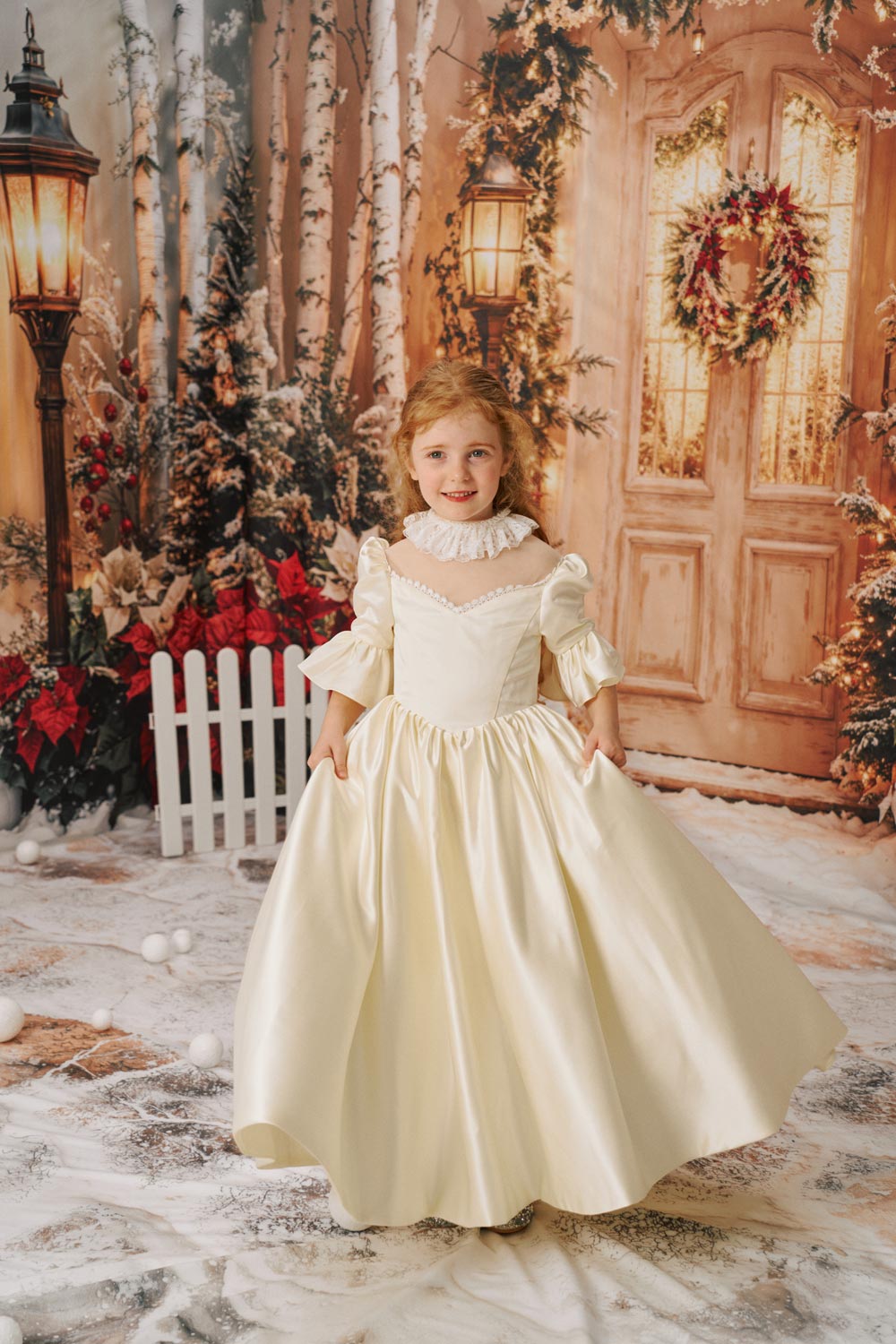 ⚡Blitzangebote-Kate Weihnachts-Türgirlande Weihnachtsstern Raum Hintergrund-Set - Kate Backdrop.de