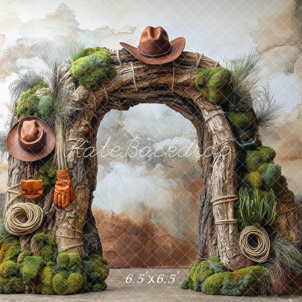 Kate Geburtstag Western Abenteuer Cowboy Bogen Kaktus Hintergrund Entworfen von Mini MakeBelieve - Kate Backdrop.de